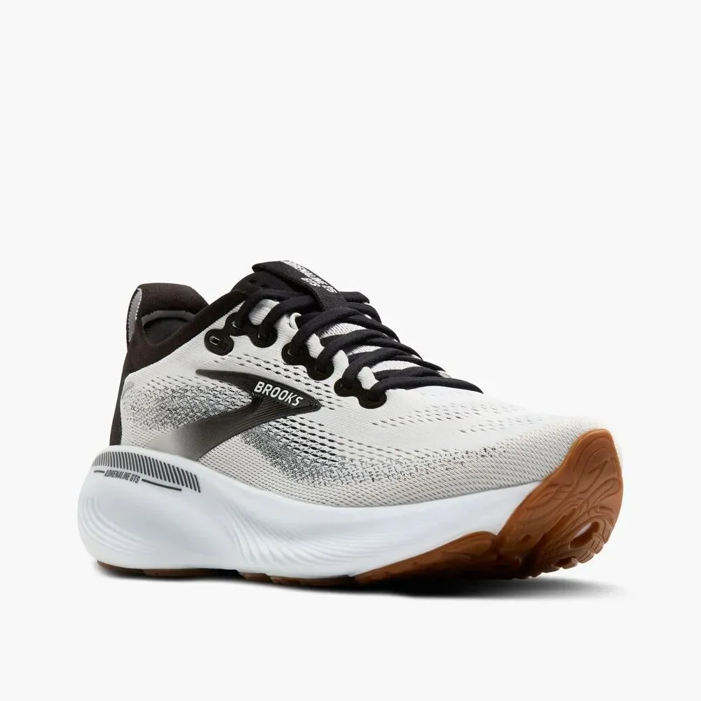 Brooks Adrenaline GTS 25 White Black Running Shoes 120443-1B-189 Women's 7.5